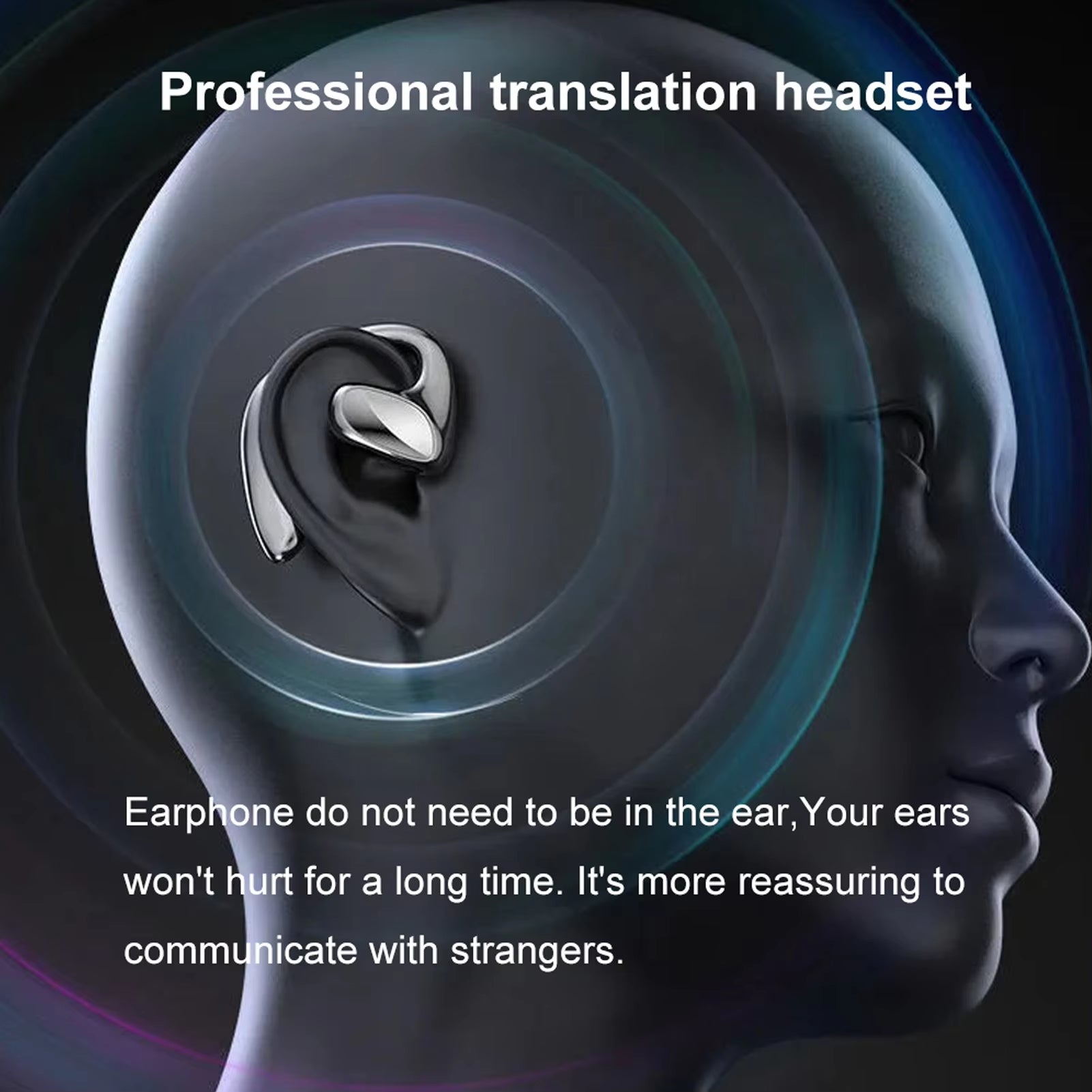 M8 Smart Language Translator Earbuds - Wireless Bluetooth Device with High Accuracy for 144 Languages and Two-Way Translation